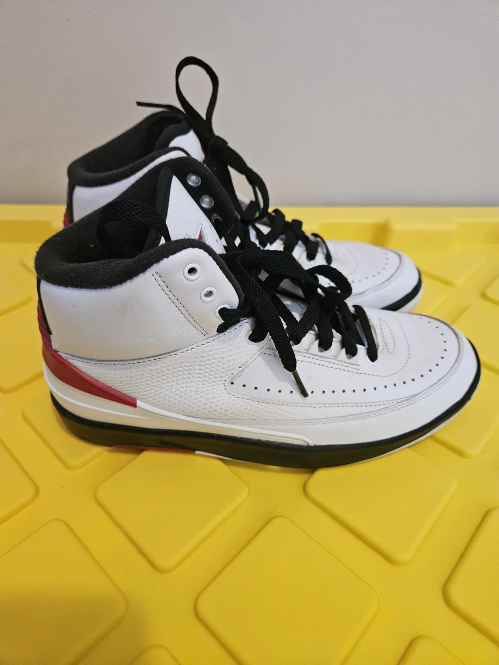 Jordan Kids White Black Red High-Top Sneakers